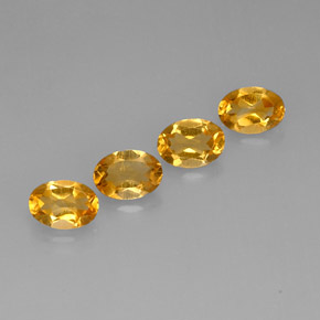 캐럿 천연 골든 옐로우 시트린 보석, 타원형 컷, 6.9×4.9 mm, VVS-VS