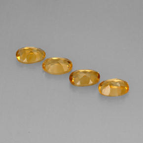 캐럿 천연 골든 옐로우 시트린 보석, 타원형 컷, 6.9×4.9 mm, VVS-VS