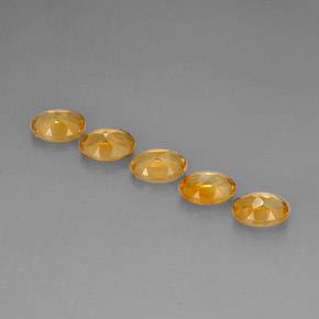 캐럿 천연 골든 옐로우 시트린 보석, 타원형 컷, 7×4.9 mm, VVS-VS