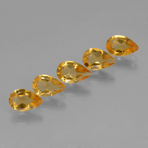 캐럿 천연 골든 옐로우 시트린 보석, 배 모양, 7.5×5.1 mm, VVS-VS