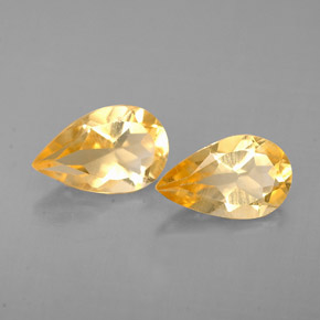 캐럿 천연 골든 옐로우 시트린 보석, 배 모양, 8.2×5.1 mm, VVS-VS