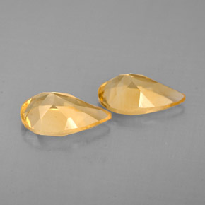 캐럿 천연 골든 옐로우 시트린 보석, 배 모양, 8.2×5.1 mm, VVS-VS