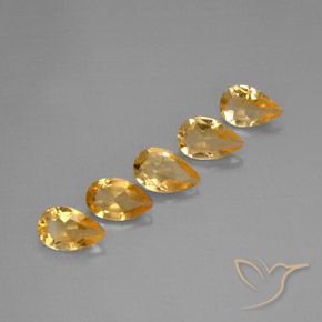 3.22캐럿 천연 Medium-Light Orange-Gold  황수정 보석, 배 모양, VVS-VS