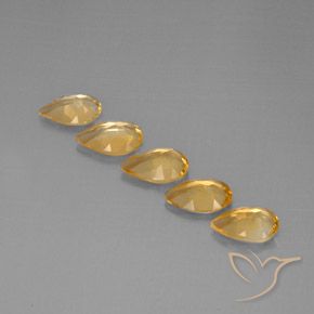 3.22캐럿 천연 Medium-Light Orange-Gold  황수정 보석, 배 모양, VVS-VS