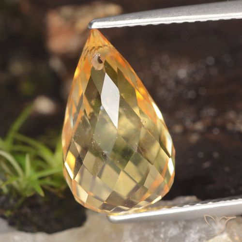 5.07ct 자연스러운 Medium Orange  황수정, 브리올레트, VVS-VS