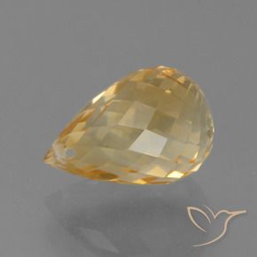 4.40캐럿 천연 Light Orange-Gold  황수정, 브리올레트, VVS-VS