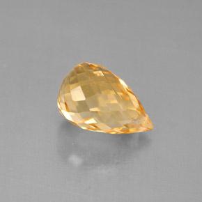 2.74캐럿 천연 골든 옐로우 시트린, 브리올레트, 10.5×6.9 mm, VVS