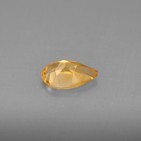 0.78캐럿 천연 골든 옐로우 시트린, 배 모양, 8.1×5.1 mm, VVS