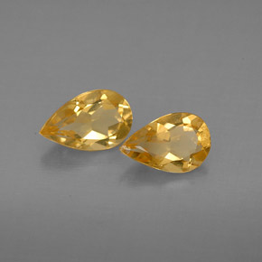 캐럿 천연 골든 옐로우 시트린 보석, 배 모양, 7.7×5 mm, VVS