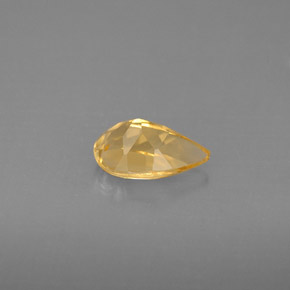 0.77캐럿 천연 골든 옐로우 시트린, 배 모양, 7.9×5.1 mm, VVS