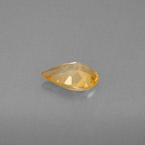 0.63캐럿 천연 골든 옐로우 시트린, 배 모양, 7.9×5.2 mm, VVS
