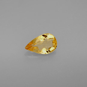 0.62캐럿 천연 골든 옐로우 시트린, 배 모양, 8.1×5 mm, VVS-VS