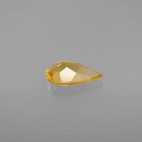 0.62캐럿 천연 골든 옐로우 시트린, 배 모양, 8.1×5 mm, VVS-VS