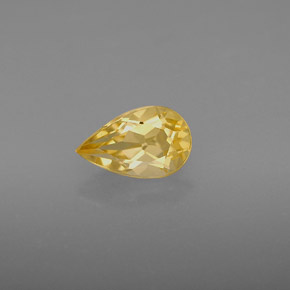0.83캐럿 천연 골든 옐로우 시트린, 배 모양, 8×5.1 mm, VVS-VS