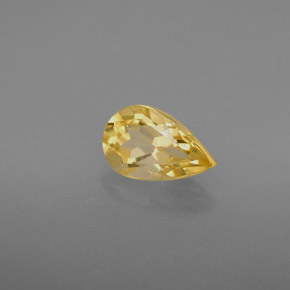 0.83캐럿 천연 골든 옐로우 시트린, 배 모양, 8×5.1 mm, VVS-VS