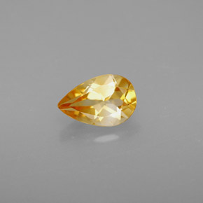0.83캐럿 천연 골든 옐로우 시트린, 배 모양, 7.9×5.2 mm, VVS-VS