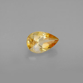 0.83캐럿 천연 골든 옐로우 시트린, 배 모양, 7.9×5.2 mm, VVS-VS