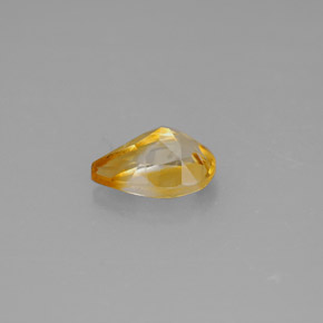 0.83캐럿 천연 골든 옐로우 시트린, 배 모양, 7.9×5.2 mm, VVS-VS