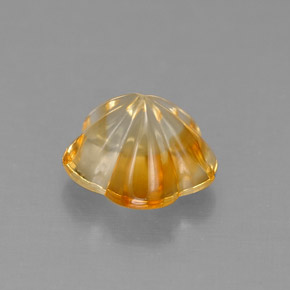 1.18캐럿 천연 골든 옐로우 시트린, 플라워 컷, 7.3×7 mm, 투명한