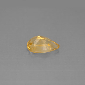 0.83캐럿 천연 골든 옐로우 시트린, 배 모양, 8.2×5.1 mm, VS