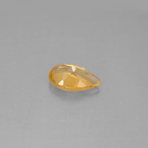 0.71캐럿 천연 골든 옐로우 시트린, 배 모양, 7.8×5.1 mm, VS