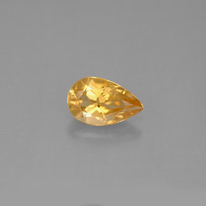 0.75캐럿 천연 골든 옐로우 시트린, 배 모양, 7.8×5 mm, VS
