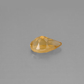 0.75캐럿 천연 골든 옐로우 시트린, 배 모양, 7.8×5 mm, VS