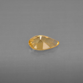 0.61캐럿 천연 골든 옐로우 시트린, 배 모양, 7.7×5.1 mm, VVS-VS