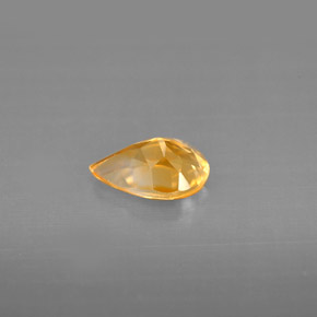 0.70캐럿 천연 골든 옐로우 시트린, 배 모양, 7.8×5.1 mm, VVS-VS