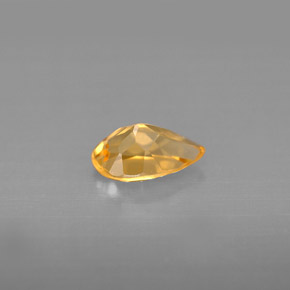 0.73캐럿 천연 골든 옐로우 시트린, 배 모양, 7.7×5 mm, VVS-VS