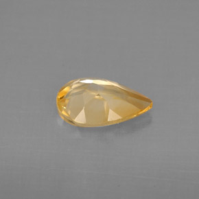 0.71캐럿 천연 골든 옐로우 시트린, 배 모양, 8.1×5.3 mm, VVS-VS