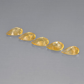 3.55캐럿 천연 골든 옐로우 시트린 보석, 배 모양, 8×5.1 mm, VVS-VS
