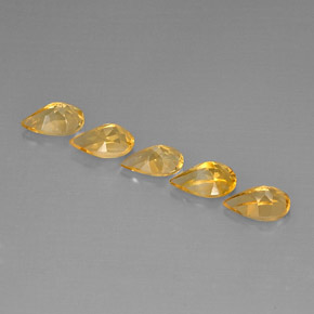3.95캐럿 천연 골든 옐로우 시트린 보석, 배 모양, 7.8×4.9 mm, VVS-VS