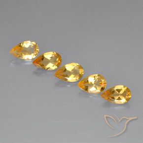 3.59ctw 자연스러운 Light Orange-Gold  황수정, 배 모양, VVS-VS