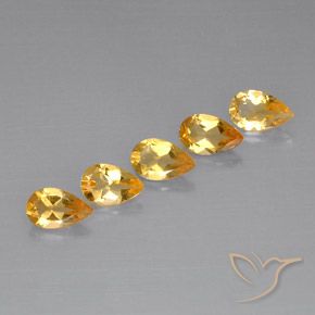3.59캐럿 천연 Light Orange-Gold  황수정 보석, 배 모양, VVS-VS