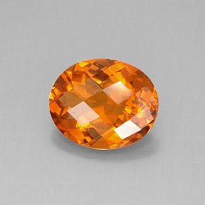 3.22캐럿 천연 옐로우 오렌지 시트린, 타원형 컷, 11.7×9.6 mm, VVS-VS