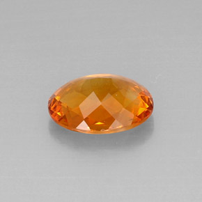 3.22캐럿 천연 옐로우 오렌지 시트린, 타원형 컷, 11.7×9.6 mm, VVS-VS