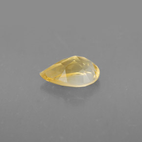 0.80캐럿 천연 골든 옐로우 시트린, 배 모양, 8×5.1 mm, VVS