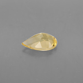 0.73캐럿 천연 골든 옐로우 시트린, 배 모양, 8×5.1 mm, VVS