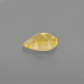 0.73캐럿 천연 골든 옐로우 시트린, 배 모양, 7.8×5.1 mm, VVS