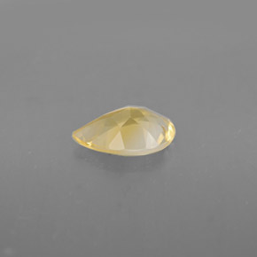0.58캐럿 천연 골든 옐로우 시트린, 배 모양, 7.6×4.9 mm, VVS
