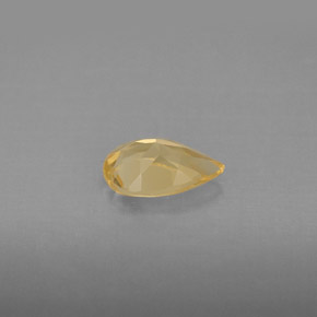 0.72캐럿 천연 골든 옐로우 시트린, 배 모양, 8.1×5.2 mm, VVS