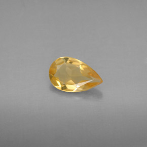 0.66캐럿 천연 골든 옐로우 시트린, 배 모양, 8.2×5.1 mm, VVS