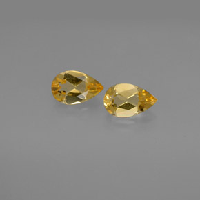 캐럿 천연 골든 옐로우 시트린 보석, 배 모양, 7.9×5.1 mm, VVS