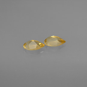캐럿 천연 골든 옐로우 시트린 보석, 배 모양, 7.9×5.1 mm, VVS