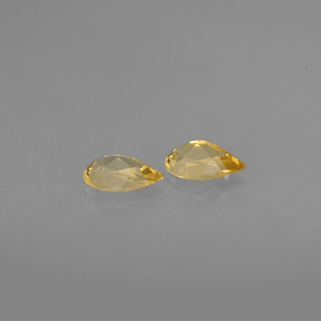 캐럿 천연 골든 옐로우 시트린 보석, 배 모양, 8×5.1 mm, VVS