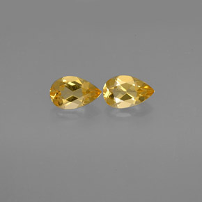캐럿 천연 골든 옐로우 시트린 보석, 배 모양, 7.9×5 mm, VVS