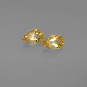 캐럿 천연 골든 옐로우 시트린 보석, 배 모양, 7.9×5 mm, VVS