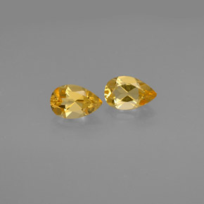캐럿 천연 골든 옐로우 시트린 보석, 배 모양, 7.8×5.1 mm, VVS-VS