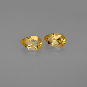 캐럿 천연 골든 옐로우 시트린 보석, 배 모양, 7.8×5.1 mm, VVS-VS